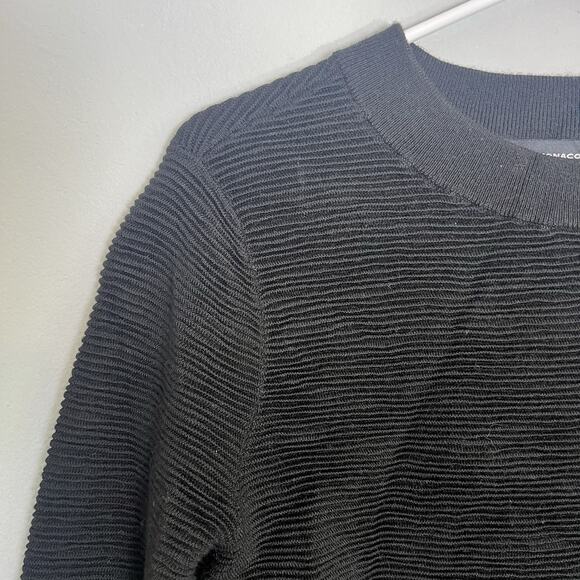 Club Monaco Womens Wool Blend Knit Crew Neck Sweater Sz S Black - Picture 2 of 10